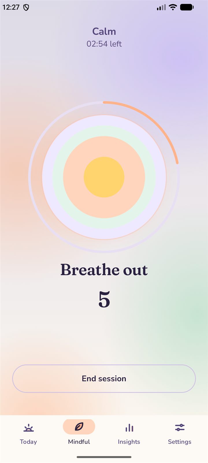 A guided breathing session